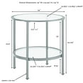 thumbnail image 1 of Crosley Furniture Aimee Table d'Appoint Ronde en Verre, Bronze Huilé, 1 of 5