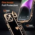 thumbnail image 5 of IPhone 14 Plus Case, Cute Love-Heart Plating, Bling Silicone, Camera Protection, Shockproof Bumper for Women & Girls (6.7"), 5 of 7