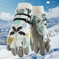 thumbnail image 2 of QBABYOO Kids Waterproof Winter Gloves Toddler Mittens Windproof Snowboard Winter Warm Cold Weather Gloves, 2 of 9
