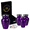 PURPLE, variant on Nova Niche Small Yellow Aluminium Cremation Urns for Human Ashes – Mini Memorial Keepsake Set of 4 with Velvet Case