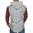 thumbnail image 3 of Plaid Hoodies for Men with Pocket and Button Pullover Long Sleeve Sweatshirts Fleece Lined Mens Casual Slim Athletic Workout Hoodie Tops, 3 of 6