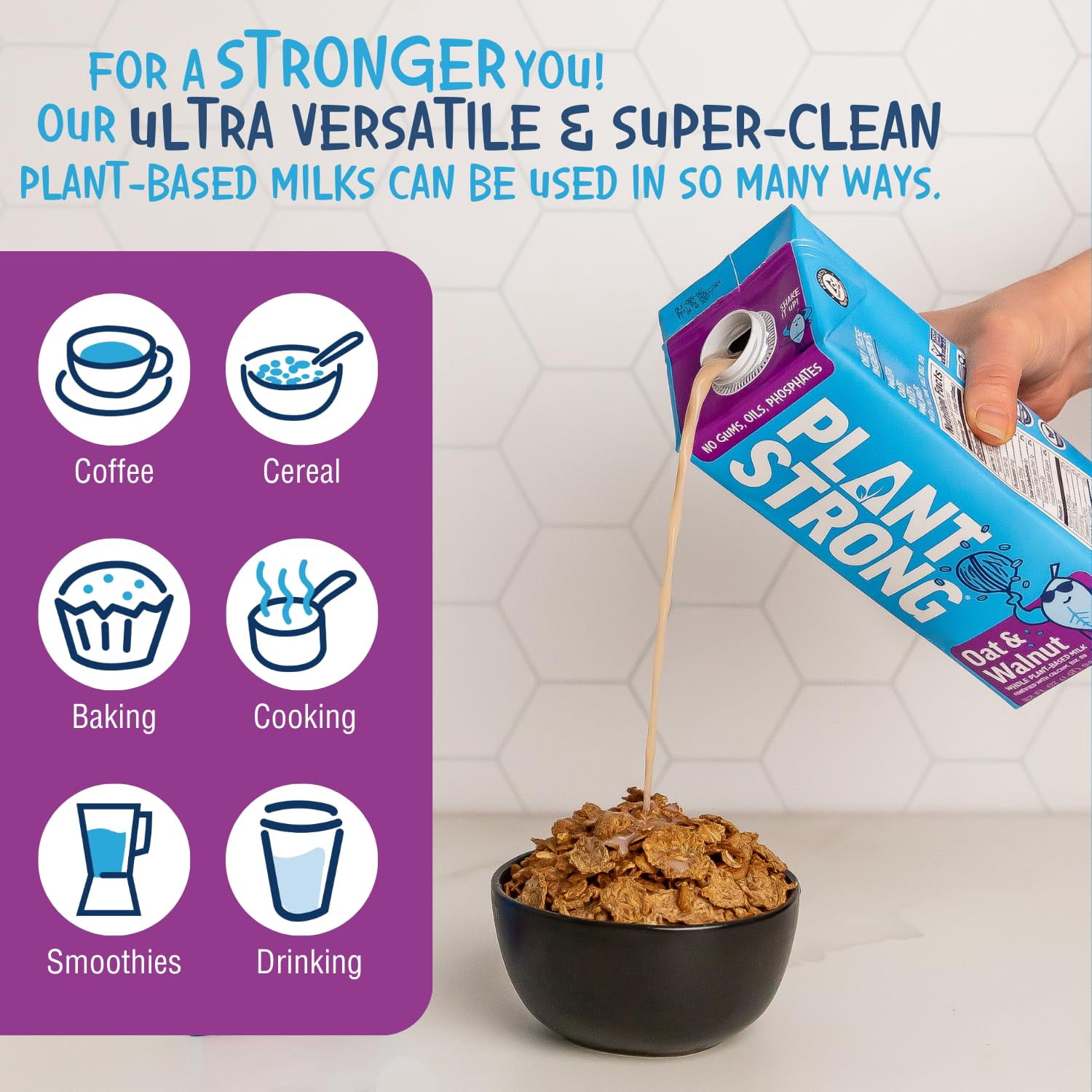 (Pack Of 6) Plantstrong Milk Oat & Walnut 32 Fo