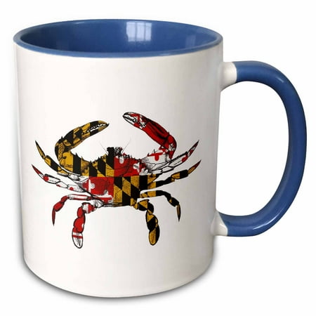3dRose Maryland Crab Flag. - Two Tone Blue Mug,
