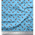 thumbnail image 1 of Soimoi Georgette Viscose Fabric Guitar Musical Instrument Decor Fabric Printed Yard 42 Inch Wide, 1 of 3