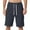 Grey, variant on OSOLU Men's Summer Fashion Solid Color Buckle Cargo Shorts Loose Sports Sweatpants Knee Length Daily Relaxed Fit Breathable Bottoms