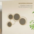thumbnail image 4 of HOMCOM Metal Wall Decor Art, Decorative Mirror Decor, for Living Room, 4 of 10