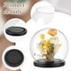 thumbnail image 4 of Campana de cristal de 15 cm con base de madera negra, tarro decorativo para manualidades, flores y recuerdos de fiesta., 4 of 6