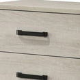 thumbnail image 3 of Benjara Meni Nightstand- 2 Drawers- Black Metal Handles- Scandinavian White, 3 of 6