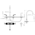 thumbnail image 5 of Kichae Black Kitchen Faucet with Sprayer 2 Handle High Arc Kitchen Faucet, 5 of 10