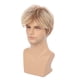thumbnail image 4 of Peluca Rubia Para Hombres, Pelucas Sintéticas Naturales De Capas Cortas Resistentes Al Calor, Peluca Para Disfraz De Cosplay Con Gorro De Peluca, 4 of 5