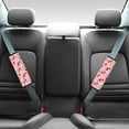 thumbnail image 2 of Chririnla Cherry Daisy Print Seatbelt Covers 2 Pack, Car Seat Belt Pads Premium Polyester with SBR Soft Heat Insulation for Sedan Truck Auto, 2 of 8