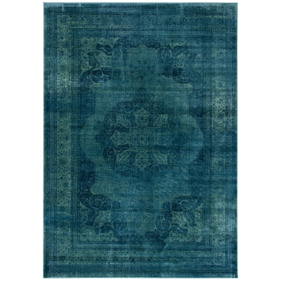 SAFAVIEH Vintage Lamont Bordered Area Rug, Blue/Multi, 5'3" x 7'6"
