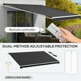 thumbnail image 4 of Outsunny 16' x 10' Electric Retractable Awning w/ Remote Controller, Black, 4 of 10