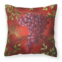 Carolines Treasures TMTR0153PW1414 Sicillian Grapes by Malenda Trick Canvas Decorative Pillow  14Hx14W multicolor