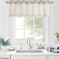 thumbnail image 2 of Beige Tier Curtain Valance Room Darkening Curtain Valance Cafe Curtain Pair Kitchen Valances Linen Textured Window Treatment for Bedroom, Farmhouse Home, 2 of 9