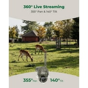 Reolink KEEN Cellular Trail 2K 4 Megapixels Solar Powered Game Camera with 360° Pan Tilt, Black