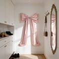 thumbnail image 6 of Large Pink Bow, Giant Bow Decoration, 84.6 inch Big Pink Bow Decor, Valentines Day Decoration, Large Satin Decorative Bow, Big Bow Wall Decor for Wedding Engagement Bachelorette Room Backdrop, 6 of 6