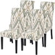 thumbnail image 1 of Fundas para Sillas de Comedor SearchI Set de 4 Rayas Beige-Verde, 1 of 7