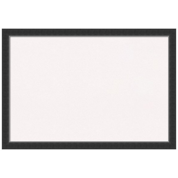 Amanti Art White Cork Board Wood Framed Corvino Black Narrow Bulletin Board 39 in. x 27 in.