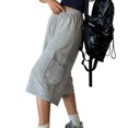 thumbnail image 5 of YUEVORA Shorts for Women, Bermuda Wide Leg Drawstring Waist Casual Shorts, Loose Fit Knee Length Breathable Summer Slimming Workout Everyday Athletic Bottoms, 5 of 5