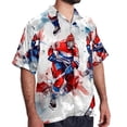 thumbnail image 2 of Ice Hockey Men's Casual Hawaiian Button Down Short Sleeve Summer Beach Printed Shirt, 2 of 6