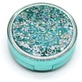 thumbnail image 1 of Cute Fashion Contact Lens Case, Color Sparkles Contact Lens Care Vision Care Nobleness Contact Lens Cases Kit with Mirror, Tweezers, Stick Connection, Keep Contact Lens from Drying (Green), 1 of 7