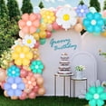 thumbnail image 3 of 24 Pcs Daisy Balloons,Daisy Birthday Party Decoration,Multicolor Daisy Foil Balloons Flower Balloons for Girls Daisy Themed Party Baby Shower Wedding Groovy Boho Supplies, 3 of 7