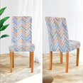 thumbnail image 3 of Yayeee 2 Pack Dining Chair Covers Stretch Parson Chairs Slipcovers Seat Protector, Purple Geometric, 3 of 6
