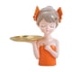 thumbnail image 3 of Estatuilla de escritorio Estatuilla de Niña Que Sostiene La Escultura de La Bandeja de Almacenamiento para La Sala de Estar Del Dormitorio , Naranja Fanmusic Estatuilla de escritorio, 3 of 7