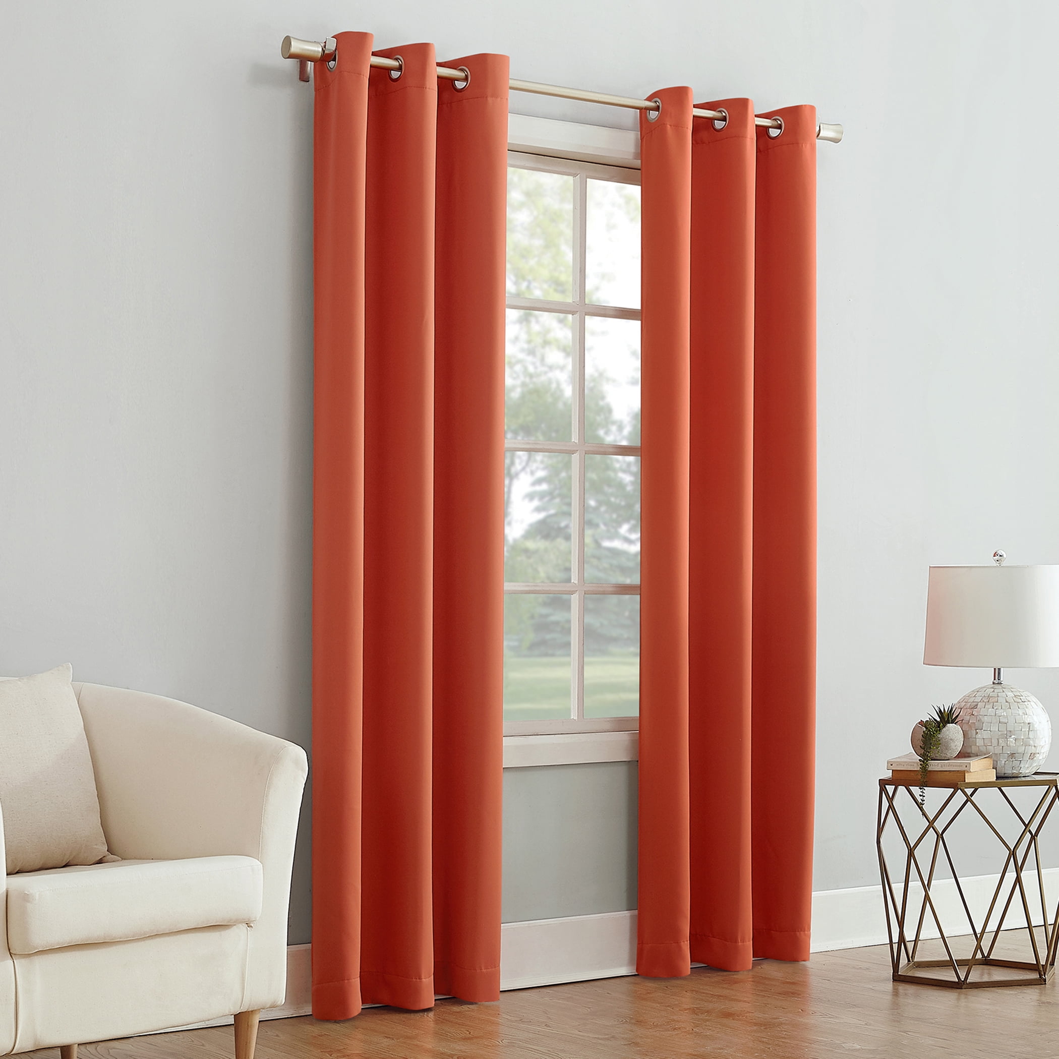 Mainstays Blackout Energy Efficient Grommet Single Curtain Panel, 40"x84",  Aqua - Walmart.com