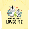 thumbnail image 4 of Inktastic Zebra My Babushka Loves Me Boys or Girls Baby Bodysuit, 4 of 5