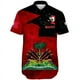 thumbnail image 2 of Camisas hawaianas con estampado 3D para hombres, camisas con escudo de armas de la bandera de Haití y Croacia, camisetas casuales de moda para niños, ropa de calle para mujeres, 2 of 5