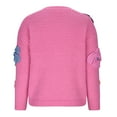 thumbnail image 4 of Lovskoo Sweaters for Women Trendy and Personalized Three-Dimensional Flower Pullover Long Sleeved Knitted Sweater Pink, 4 of 5