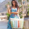 thumbnail image 2 of Bolsa de playa G4Free impermeable con rayas arcoíris 55x17x37 cm, 2 of 7