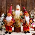 thumbnail image 4 of SUSUchens Muñeco de Papá Noel navideño hecho a mano con forma de Papá Noel de pie sosteniendo regalos, figura colgante para árbol de Navidad para la mesa de la oficina en casa, decoración de fiesta, 4 of 8