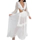 thumbnail image 2 of VISgogo Vestido largo a la moda para mujer, Body triangular recortado con escote en V profundo Patchwork Hollow-out Mesh Plaid Vestidos de una pieza VISgogo moda, 2 of 6