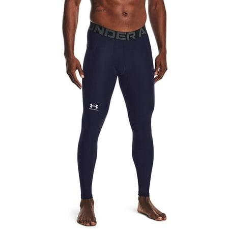 Under Armour Mens HeatGear Leggings Midnight Navy 410/White XX-Large