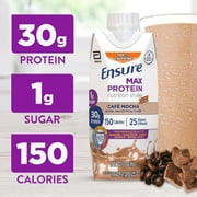 Ensure Max Protein Shake, 30g Protein, Cafe Mocha, 11 fl oz, 4 Pack