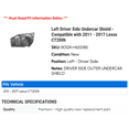 thumbnail image 2 of Left Driver Side Undercar Shield - Compatible with 2011 - 2017 CT200h 2012 2013 2014 2015 2016, 2 of 2