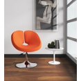 thumbnail image 2 of Manhattan Comfort Perch Orange and Polished Chrome Wool Blend Adjustable Chair, 2 of 3