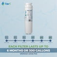 thumbnail image 6 of Tier1 MSWF Refrigerator Water Filter 3-pk | Replacement for GE MSWF SmartWater 101820A, 101821B, MSWFDS, WF282, EFF-6022A, SGF-G23, AP3997949, Fridge Filter, 6 of 9