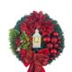thumbnail image 2 of Decoraciones navideñas Luces de aceite navideñas Flores rojas navideñas Corona navideña para colgar en la puerta, 2 of 5