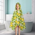 thumbnail image 6 of Yellow Lemon Fruit Slices Hooded Bath Towel，50"x30" for Ages 3 To 12 Kids, Quick Dry Lightweight Soft Microfiber Hood Beach Towel Cover Up for Kids, 6 of 7