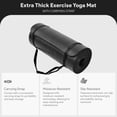 thumbnail image 3 of BalanceFrom All-Purpose 1-Inch Extra Thick High Density Anti-Tear Exercise Yoga Mat with Carrying Strap, Black, 3 of 11