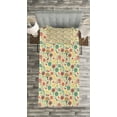 thumbnail image 3 of Ambesonne Modern Quilted Bedspread Set 2 Pcs, Flower Bouquet Botany, Twin Size, Multicolor, 3 of 3
