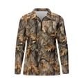 thumbnail image 2 of Uorisanigo Camo Forest Women's Golf Shirt Quick Dry Comfortable Long Sleeve Golf Polo Shirts Versatile Fashion Athletic Tops with 1/4 Zipper for Workout Sports, 2 of 7