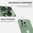 thumbnail image 5 of Southwit [2 Pack Lens Protector for iPhone 13 Pro(6.1") /13 Pro Max(6.7") Tempered Glass Treatment/Alloy Frame/HD Camera Lens Protector for iPhone 13 Pro /13 Pro Max (Green), 5 of 5