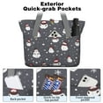 thumbnail image 2 of Tote Bag for Women - Dark Christmas Snowman Pattern Shoulder Bag - Large Utility Work Duffle Bag with Zipper Handbag for Travel, Work, Sprots, 2 of 5