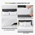 thumbnail image 4 of WISHEAD King Bed in a Bag Comforter Set with 7 Pieces - White All Season Bedding Sets with Comforter, Pillow Shams, Flat Sheet, Fitted Sheet and Pillowcases, 4 of 9
