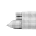 Eddie Bauer Lakehouse Plaid Grey Cotton Flannel Queen Sheet Set
